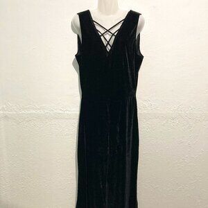 Spirit Velvet Jumpsuit Halloween Wide Leg Witch Goth Whimsigoth Black L